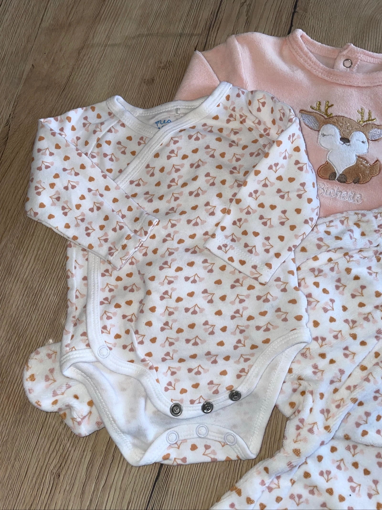Pyjama 2 pièces 3 mois 59 cm mes petits cailloux  – photo 2